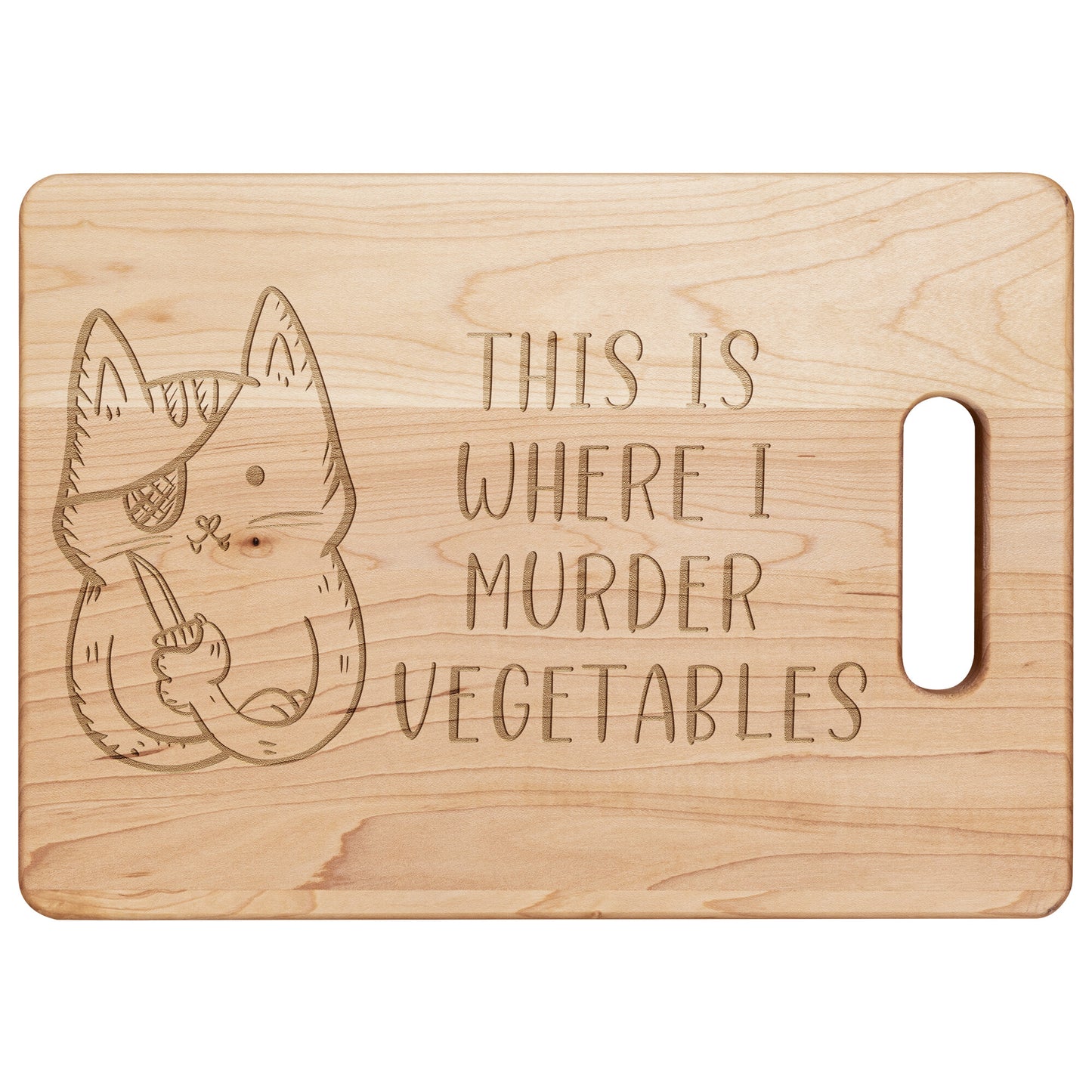 This is Where I Murder Vegetables | Left/Right Funny Cutting Board